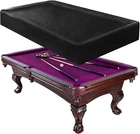 Leather Pool Table Cover,7ft/8ft/9ft Billiard Table Cover,Black/Brown