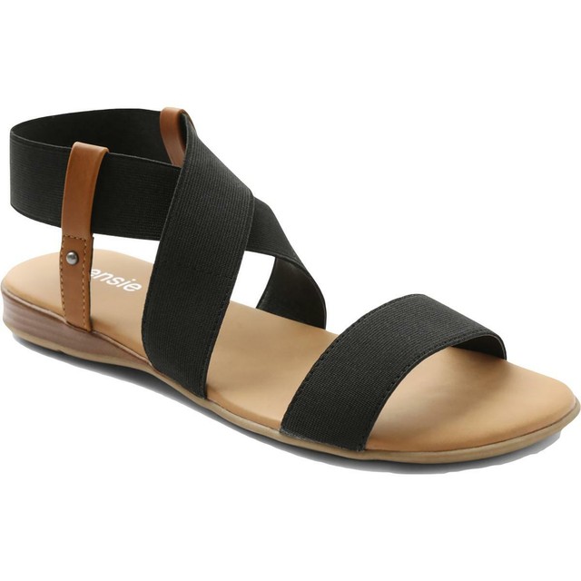 cross strap flat sandals
