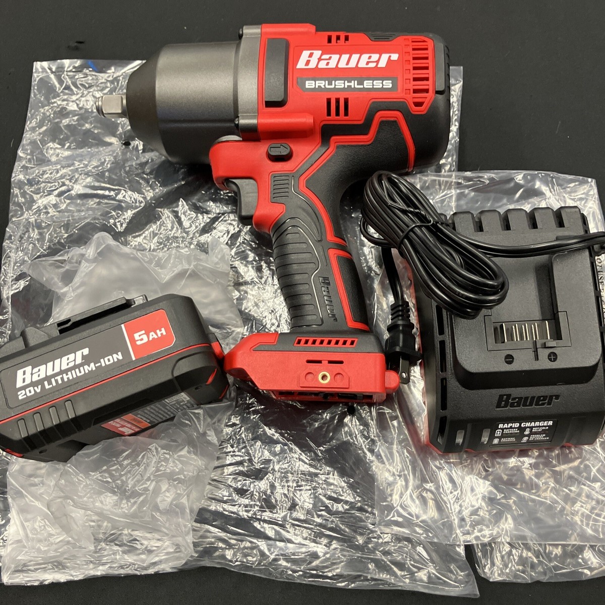 Cordless Impact Wrench Bauer 20v Lithium Bauer 20V Heavy Duty