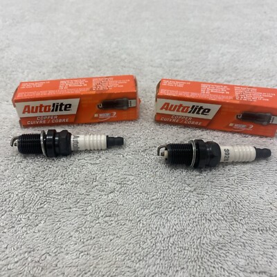 Set Of 2 New Spark Plug-Copper Resistor Autolite 3926