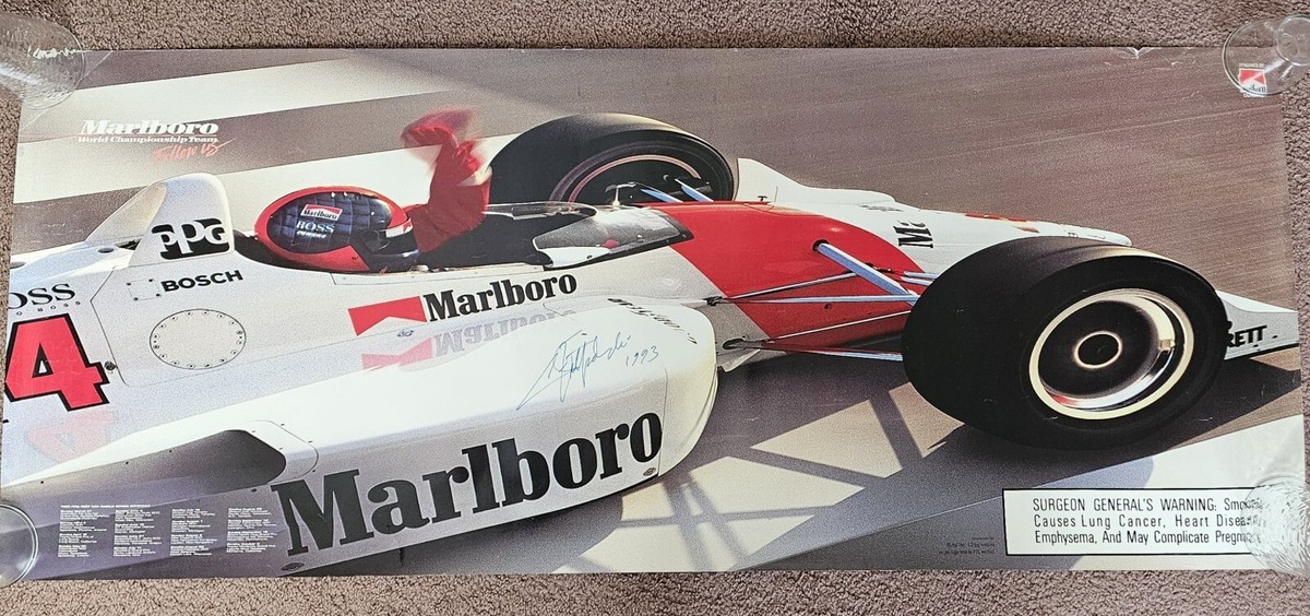 SIGNED 1993 Marlboro IndyCar World Series Racing Poster Emerson