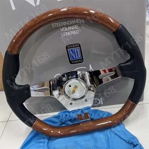 ND Car Styling Wooden Steering Wheel Classic D Shape Racing Steering Wheel#NARDI - Picture 2 of 7