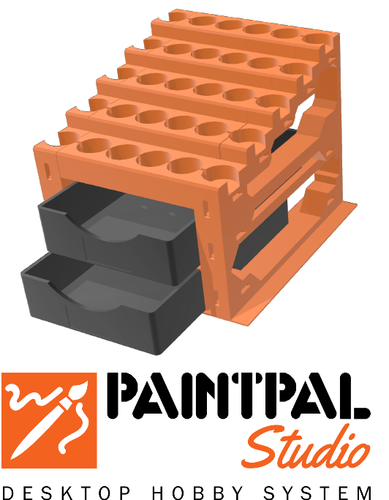 PaintPal Studio: The modular Vallejo paint stand - Orange | eBay Australia
