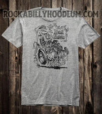 Retro Hot Rod Tee T Shirt Art Ed Big Daddy Roth Monster BAD NEWS