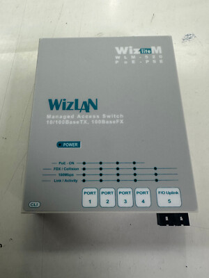 5 Port Managed Access Switch 10/100BaseTX to 100BaseFX Wizlan WLM-520/PoE 06