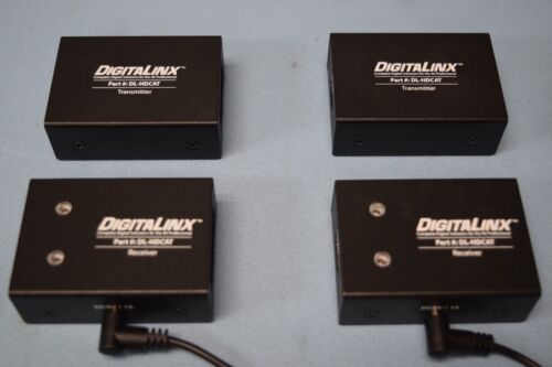 DigitaLinx DL-HDCAT HDMI Transmitters and Receivers (LOT OF 2 SETS with Power) - Afbeelding 1 van 5