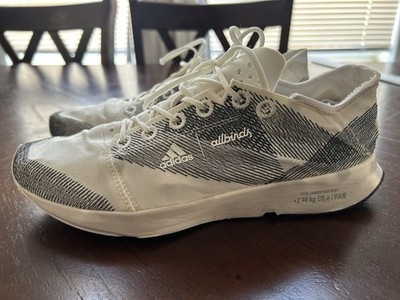 Allbirds x adidas White Sneakers with Black Graphic Accents size 7.5a