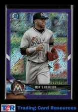 2018 Bowman Chrome #BCP238 Monte Harrison Prospects Purple Shimmer #/655