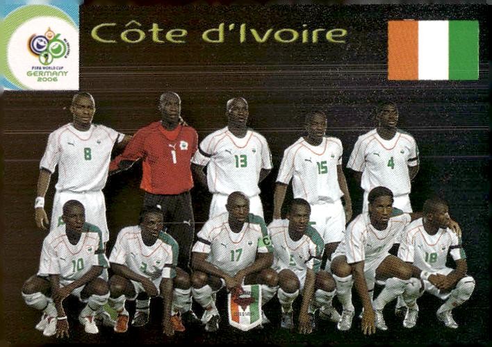 2006 Panini World Cup #11 IVORY COAST Cote D'Ivoire Team Photo Foil SP RARE