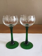2 Verres à vin blanc d'Alsace  Luminarc Décor de grappes de raisin