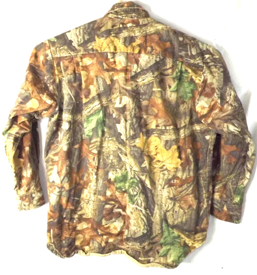 Real Tree Edge Men's Fleece Insulated Camouflage Light Jacket Sz XL 46/48 Zip-Up - Image 3 of 4