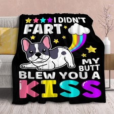 Funny Dog Blanket Gift for Girls Boys- 40x50 Inches Soft Flannel Throws Blank...