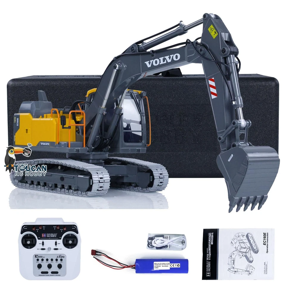 1:14 Scale RC Excavator Double E E010 EC160E Full Metal Digger Model Light Servo - Image 4 of 4