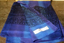 M & S  Blue Italian Made Scarf 100% Polyester  60" x 40 " BNWT  152cm x 102cm