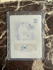 2020 leaf ultimate draft Slade Cecconi Black Plate 1/1 Guardians Auto!