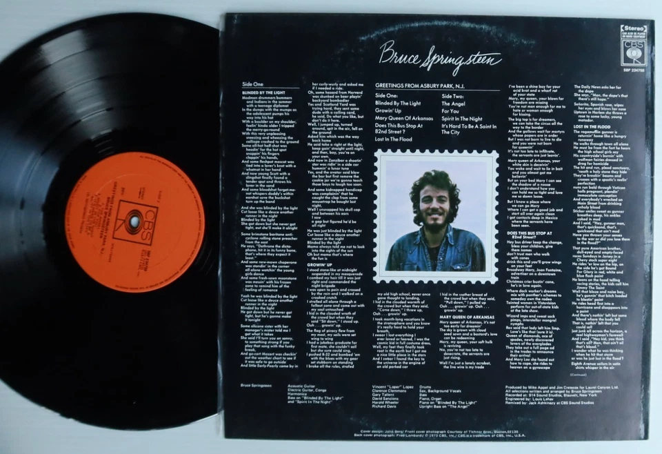 Bruce Springsteen Greetings from Asbury Park N.J. incl. insert - Image 2 of 2