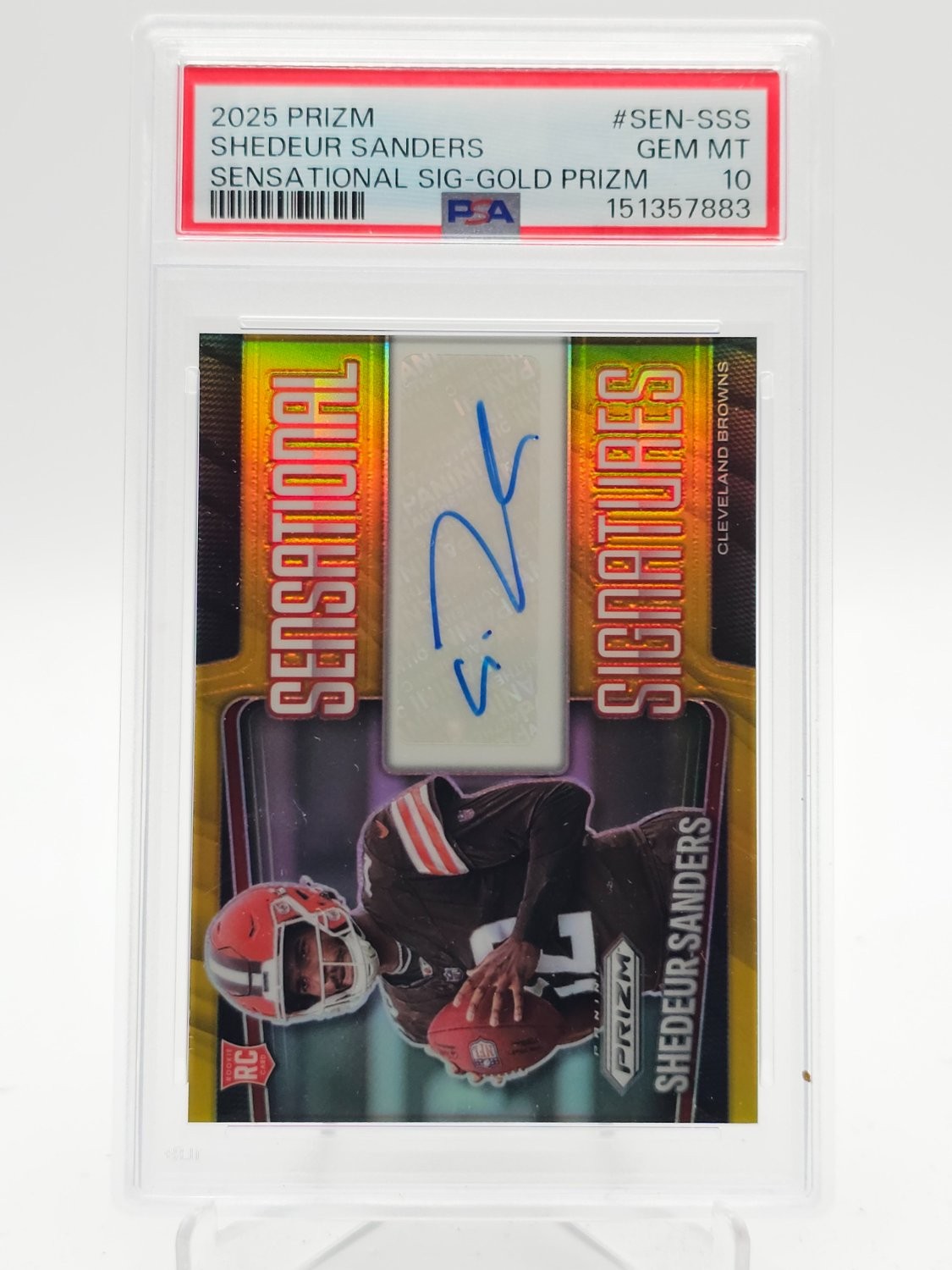 2025 Prizm Sensational Signatures Shedeur Sanders Gold /10