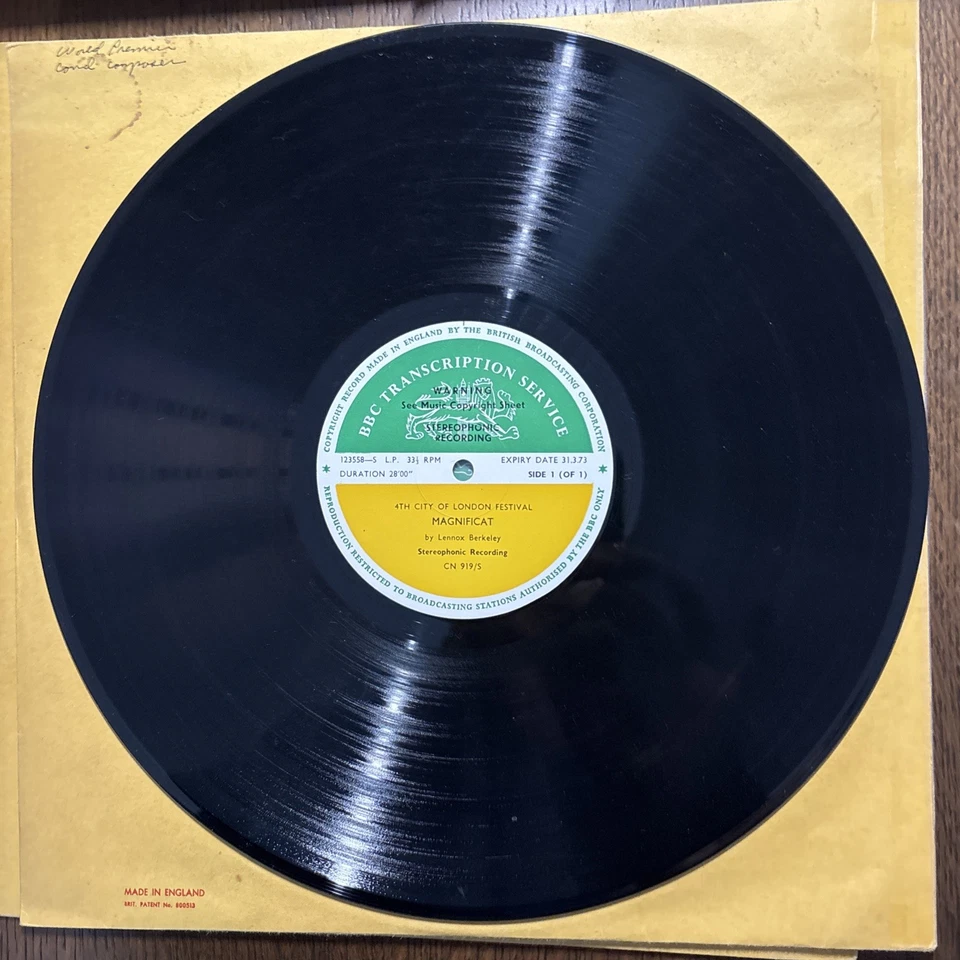 RARE BBC TRANSCRIPTION Live Recording BERLIOZ Te Deum/LSO  Davis 2-LP Set EX - Image 4 of 4