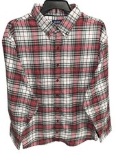 IZOD Stratton Flannel 2XL Shirt Men Bordeaux Wine Red Plaid Wicking Quick Dry