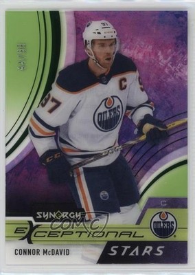 2021 Upper Deck Synergy Exceptional Stars Green 44/99 Connor McDavid #ES-CM 14hk