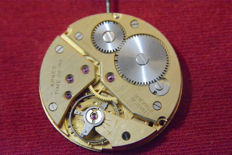 RARE Stud balance UNITAS 6498 17 jewels Swiss watch movement Incabloc gold