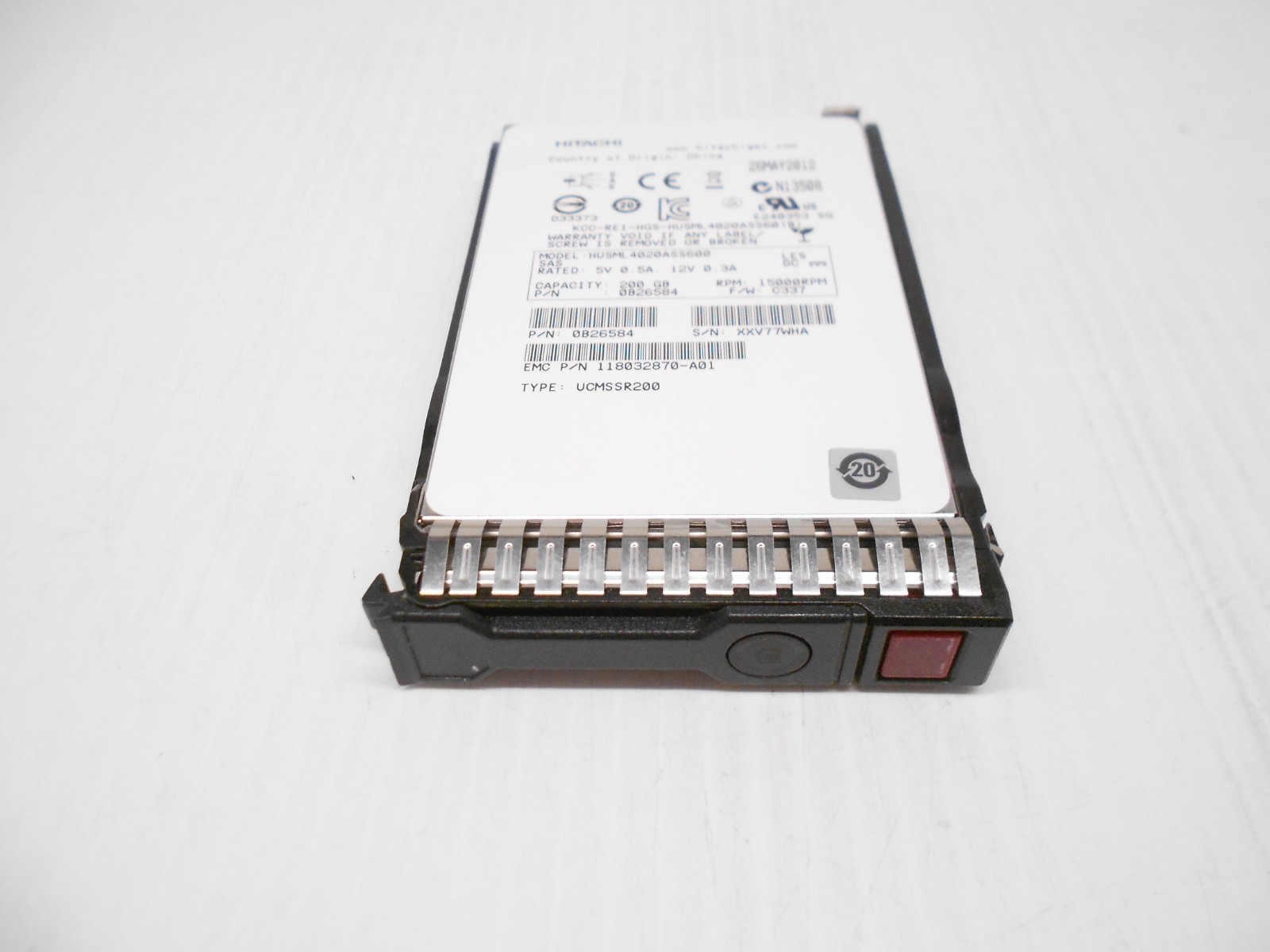 HGST 200GB SSD SAS 2.5" 6G Server Hard Drive DL360 DL380 DL385 G8 G9 ...