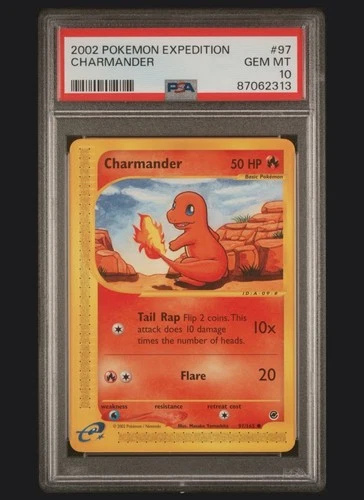 Pokémon TCG Charmander Expedition Base Set, Card 97/165 - PSA 10 GEM MINT