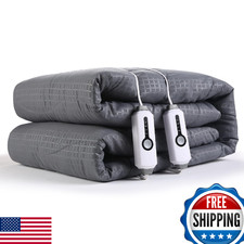 SUNNY HEAT Electric Mattress Pad Queen Size 60'' 80'', 4 Heating Levels  10 Hou