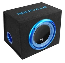 Rockville RVB10.1A 10 Inch 500W Active Powered Car Subwoofer+Sub Enclosure Box