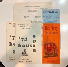 1974 WISCONSIN SOUTHEASTERN DIVISION NMRA CONVENTION  BROCHURES & LITERATURE