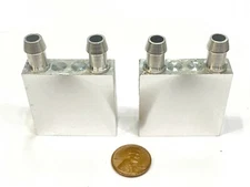 2 Pieces Computer cooling block 40mm heatsink cpu water aluminum liquid C10