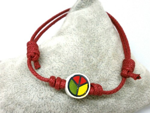 Bracelet Rouge Sakroots Paix - Wristlet - Neuf Sans étiquette - Accessoire Mode Coloré