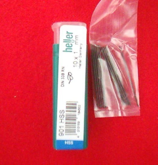 HELLER DRILL BITS. HSS. TUBE OF 10! HIGH QUALITY. MICRO AND LARGER SIZES