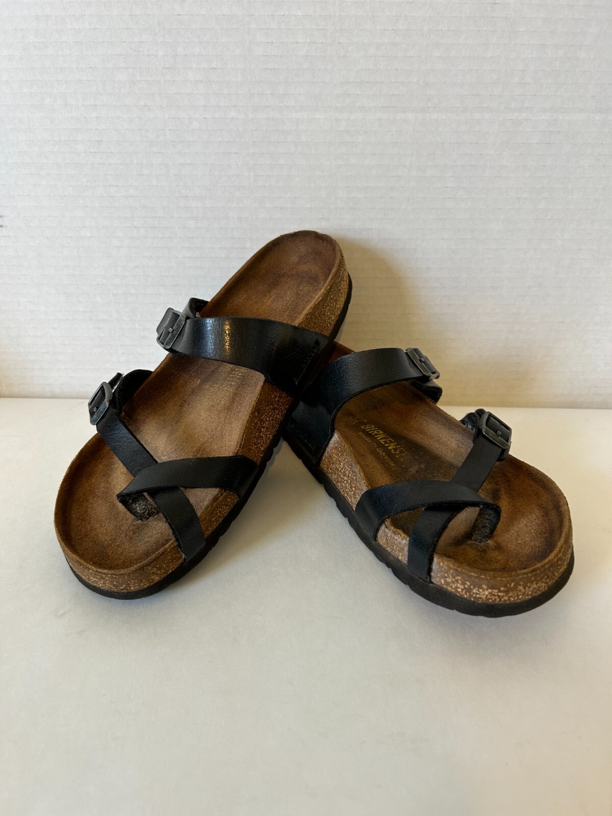 BIRKENSTOCK Mayari Black Birko-Flor Two Buckle Toe Loop (SIZE 37