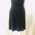 Vintage Just For Petites Small Black Skirt White Polka Dots Slinky Stretch — photo 7