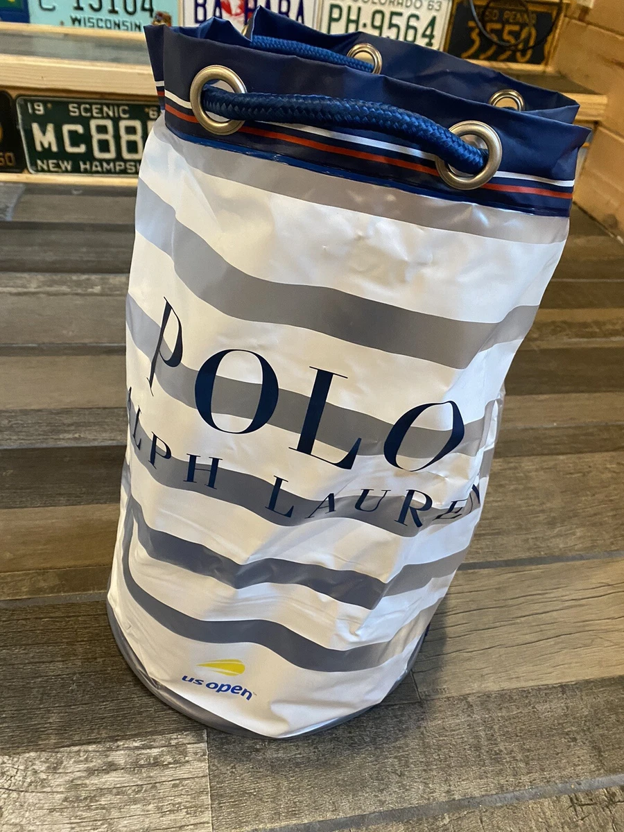 2019 ralph lauren polo us open tennis clear striped drawstring bag