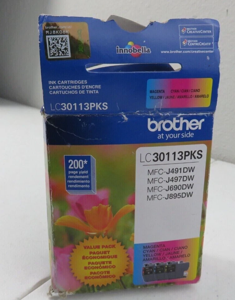 Cartucho de tinta de color genuino Brother LC-3011 - para MFC-J491 J497 J690DW - OEM - 3PK Foto 3 de 3
