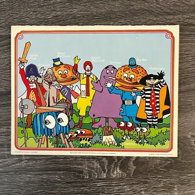 Vintage 1980 Ronald McDonald Coloring Calendar - Fun Facts Brand