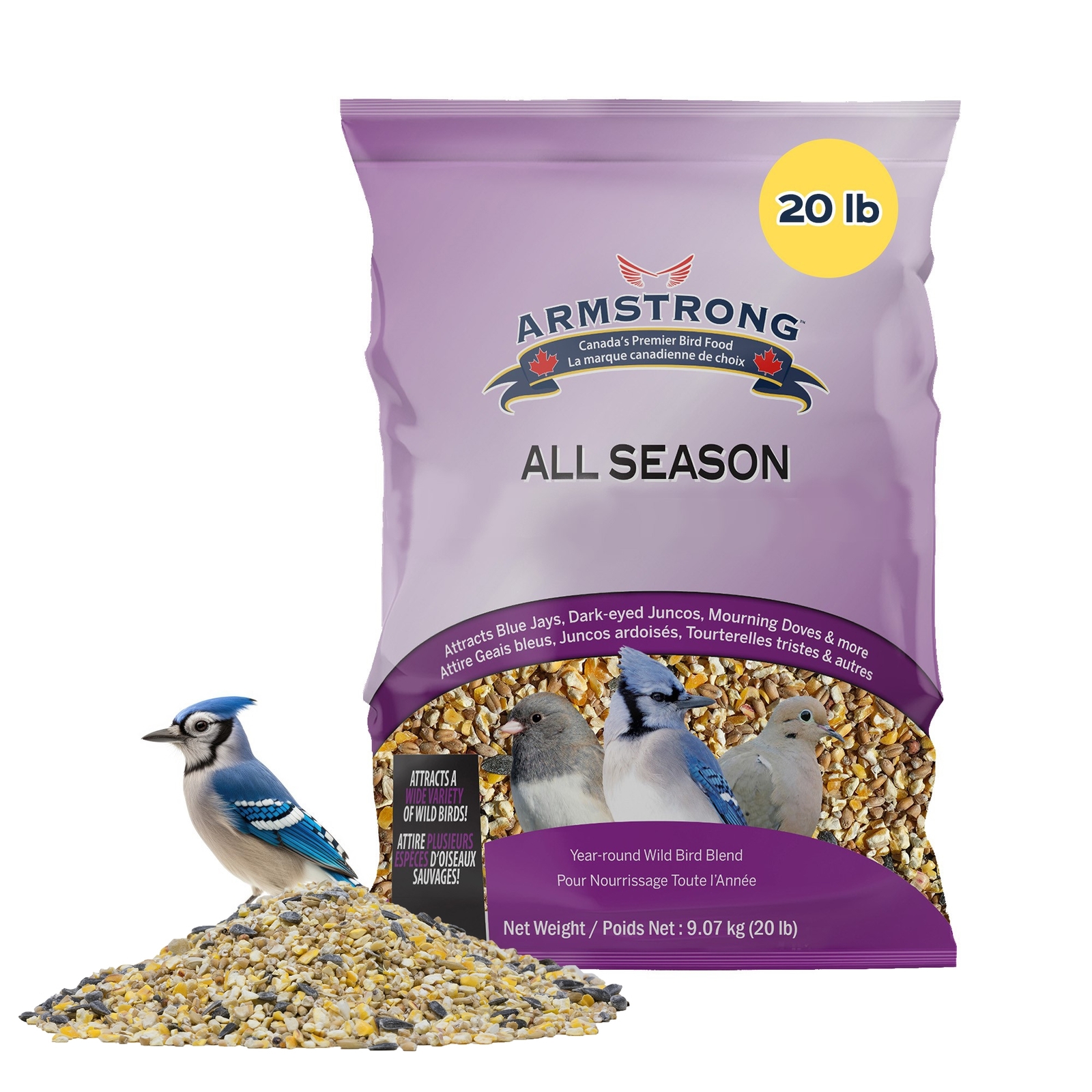 All Season Bird Seed Blend, 20lb, High Energy Diet