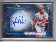 2021 Bowman Transcendent Auto DYLAN CARLSON Gold Framed AUTOGRAPH 7/10 Rookie RC