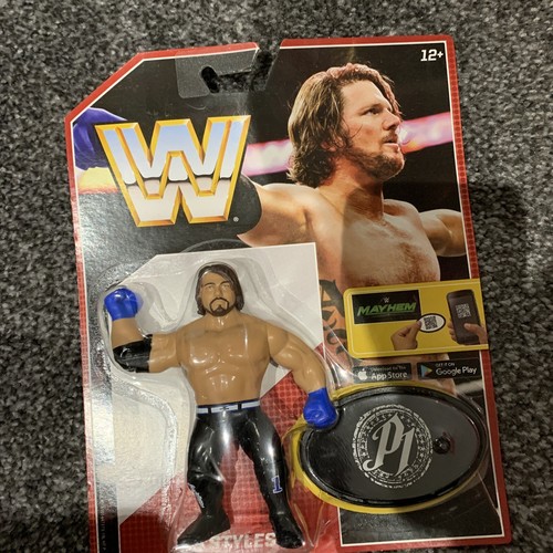 NEW WWE Mattel Retro Series 3 AJ STYLES Wrestling ...