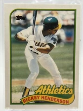1989 Topps Traded Rickey Henderson Baseball Card #48T MINT FREE SHIPPING