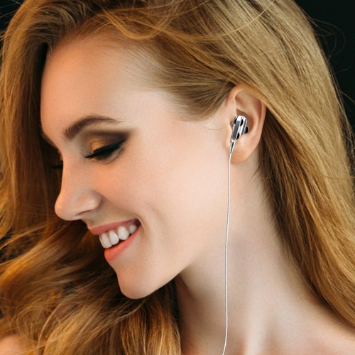 Clear Dual Speaker Unit Stereo In-Ear Wired Headphones With Mic 3.5mm Headset - Afbeelding 17 van 36