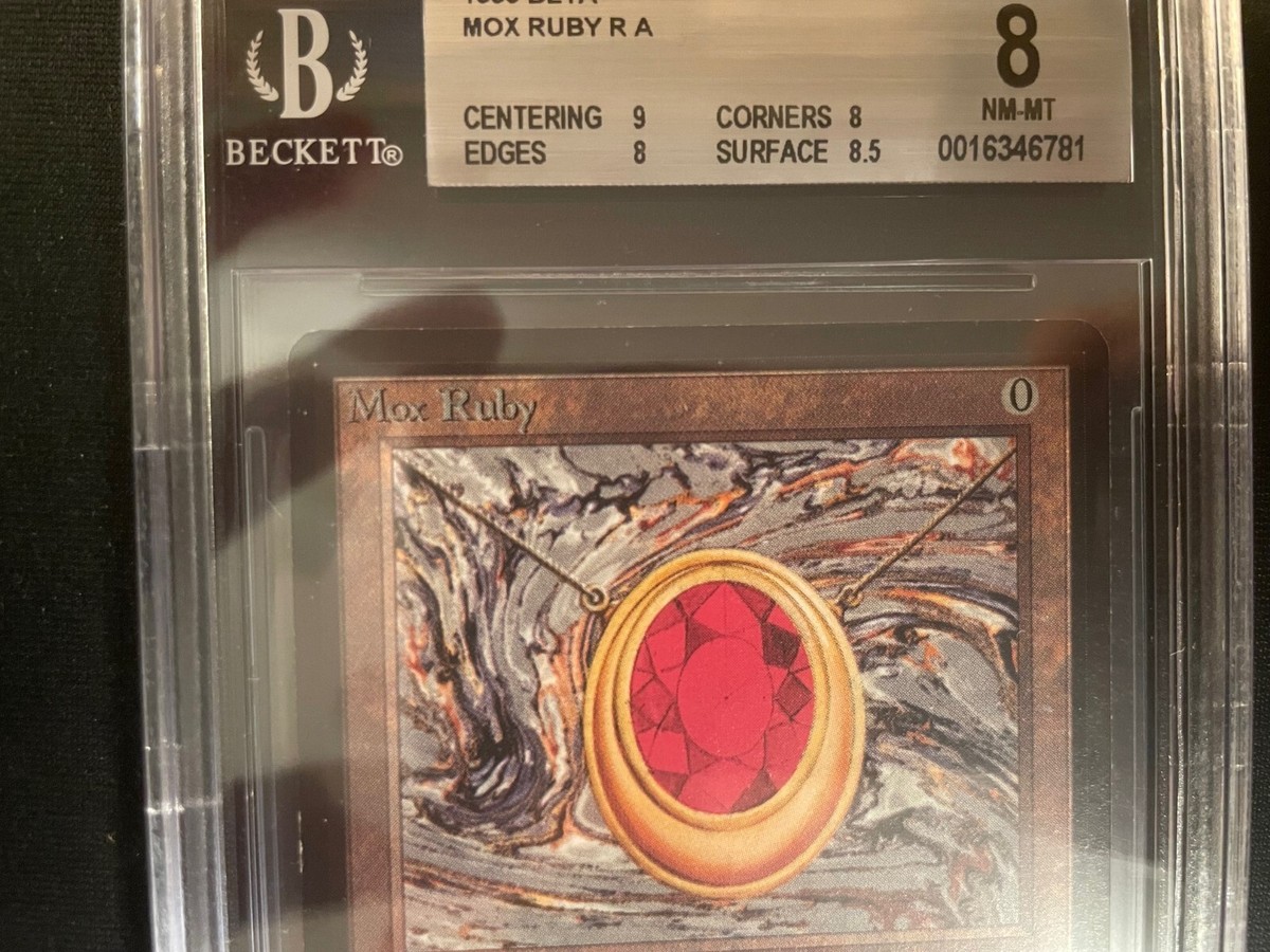 Mox Ruby. Beta mtg - freshly graded BGS 8+++ | eBay Mox Ruby. Beta mtg - freshly graded BGS 8+++ | eBay