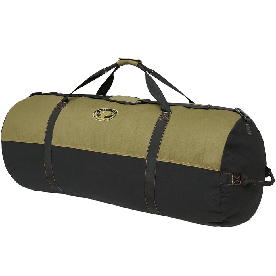 Cotton Canvas Travel Equipment Flight Carry Duffle Shoulder Bag (All Sizes)