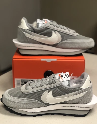 Nike LD Waffel Sacai Fragment grau weiß schwarz Herren Größe 6,5 Damen Größe 8 Neu im Karton