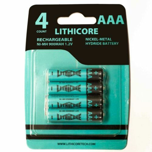 Lithicore 4-Pack Rechargeable AAA/AA Battery and Charger - Picture 6 of 29