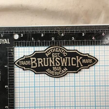 VINTAGE BRUNSWICK BOWLING & BILLIARDS POOL TABLES 4" IRON ON PATCH