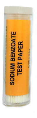 Eisco Labs Sodium Benzoate Paper Strips - Genetic Taste Testing (Vial of 100)