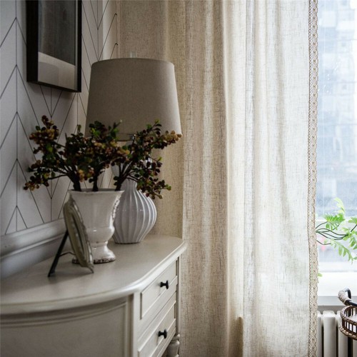 Vintage Treatment Curtain Living Room Lace Window Curtain Drape Home Decor - Picture 16 of 21